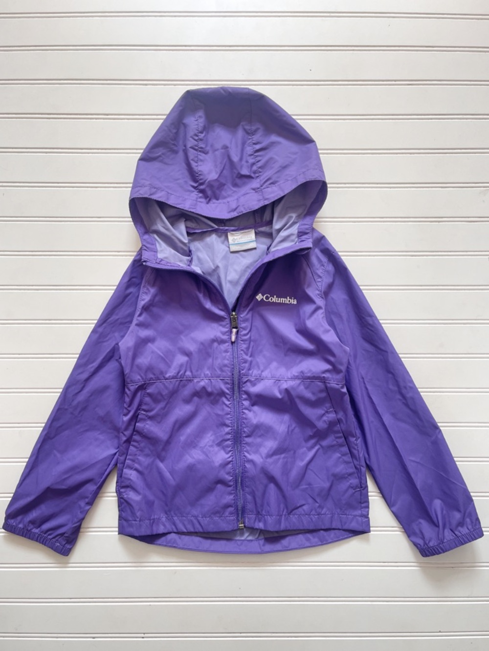 COLUMBIA EUC/LN Lavender Purple Light Weight Windbreaker Raincoat